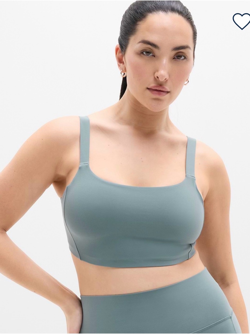 Athleta Scoop Neck Bralette in Sage Blue-Green D-DD size